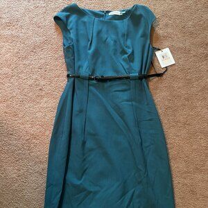 Calvin Klein Teal Belted Dress